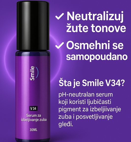 💜 Smile V34 – Ljubičasti Serum za Izbeljivanje Zuba